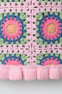 CROCHET RUFFLE DRESS