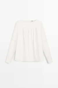 100% Cotton Puffed Sleeve Blouse - STUDIO