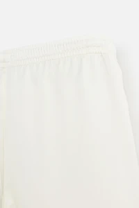 SATIN SHORTS WITH CONTRAST STRIPES