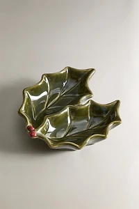 CHRISTMAS HOLLY PORCELAIN BOWL
