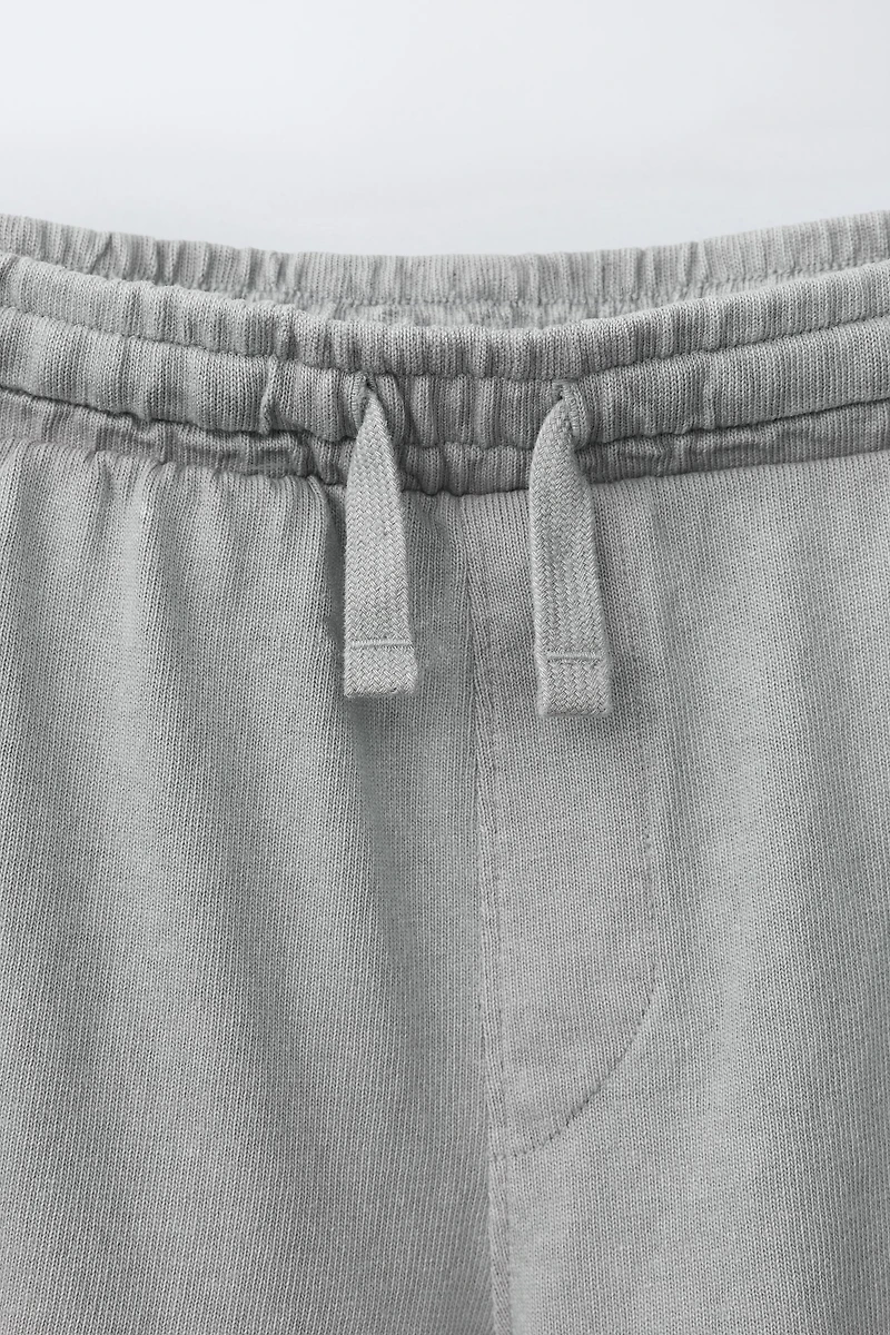 PLAIN GARMENT DYE SHIRT AND SHORTS SET
