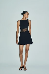 SHORT COMBINATION LACE DRESS