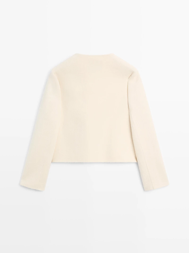 Short wool blend jacket