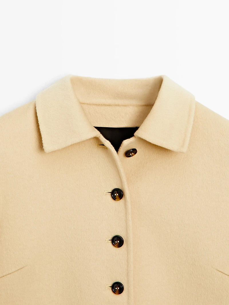 Short wool blend coat