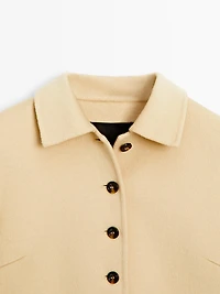 Short wool blend coat