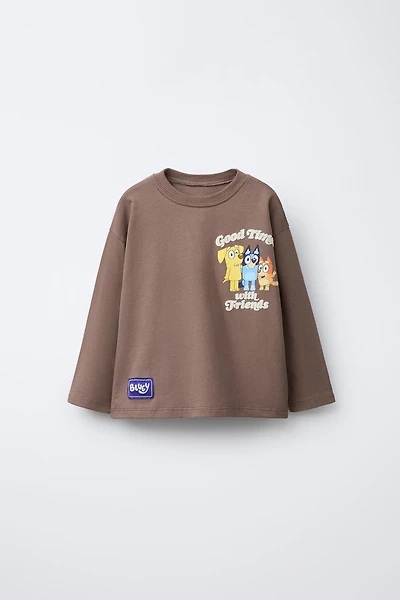 BLUEY © LUDO STUDIO FLOCKED PRINT T-SHIRT