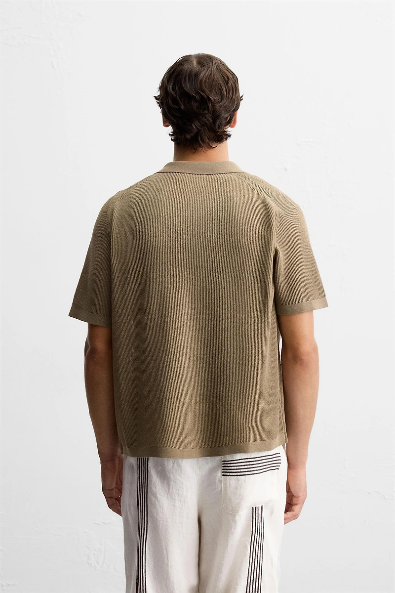 RELAXED FIT KNIT SHIRT