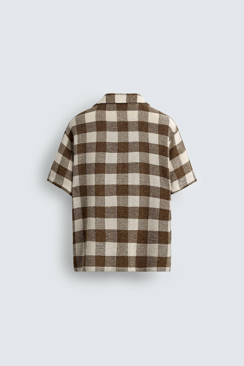 CHEMISE STRUCTURÉE À CARREAUX