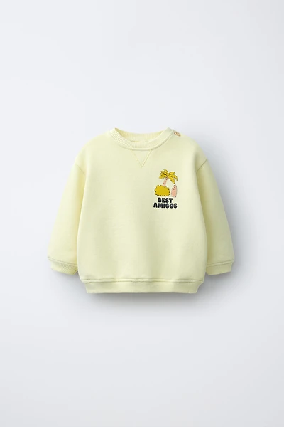 PALM TREE PRINT SWEATSHIRT