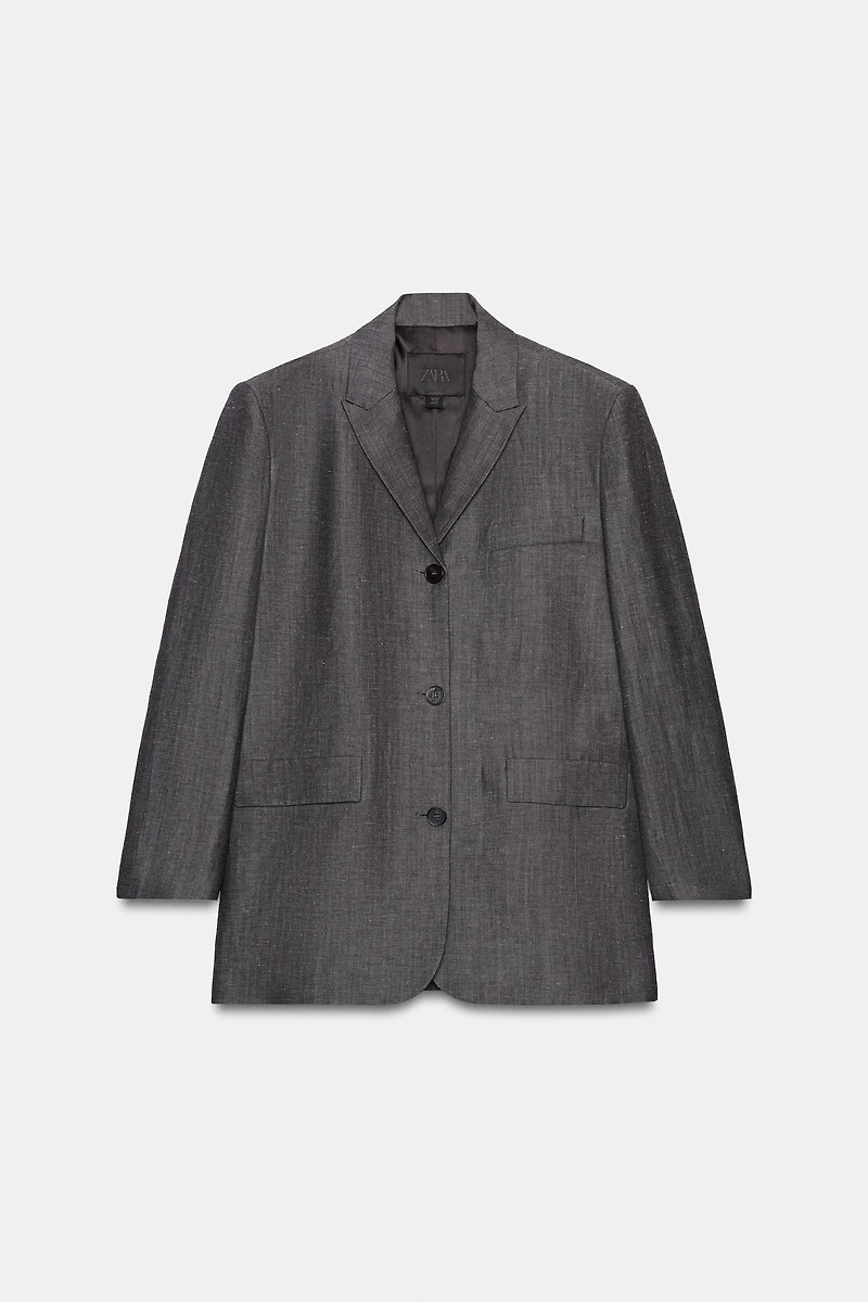 ZW COLLECTION STRAIGHT-CUT LINEN BLAZER
