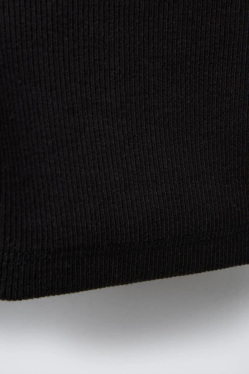 RIB-KNIT BIKE SHORTS