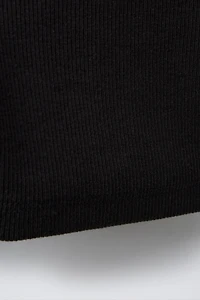 RIB-KNIT BIKE SHORTS