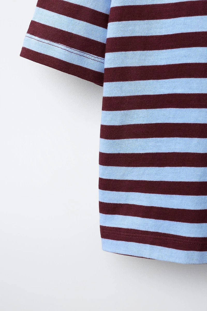 LOOSE FIT STRIPED T-SHIRT