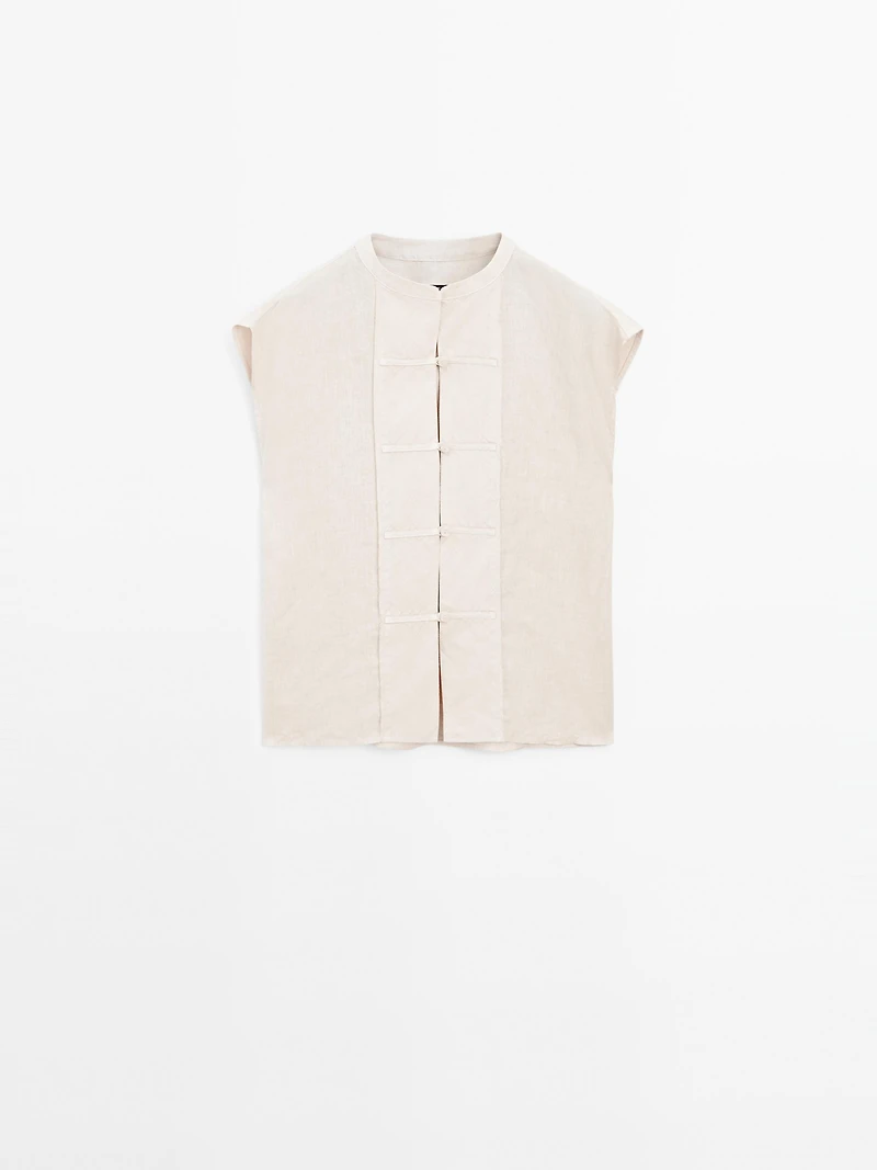 Waistcoat with buttoned chest detail