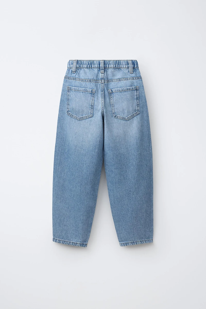 BAGGY BALLOON JEANS WITH DRAWSTRING