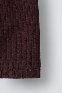 RIBBED LEGGINGS WITH BUTTONS