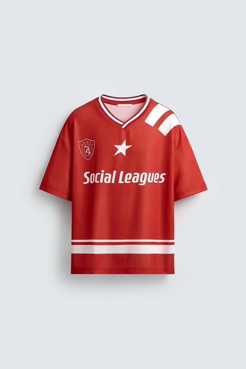 RETRO FOOTBALL PRINT T-SHIRT