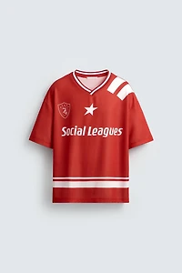 RETRO FOOTBALL PRINT T-SHIRT