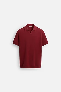 TEXTURED KNIT POLO