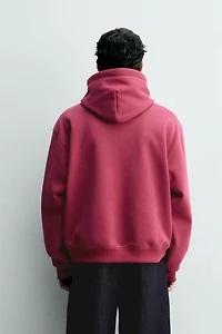 TOPSTITCHED HOODIE SWEATSHIRT