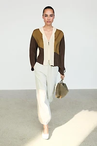 Tricolor flowing shirt