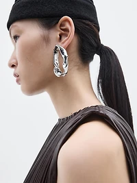 Long pleated nappa leather top - LIMITED