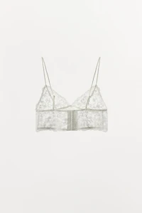 EMBROIDERED LACE BANDEAU BRALETTE