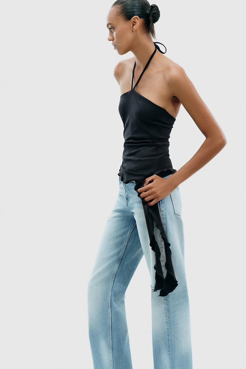 RUFFLED TEXTURED TOP