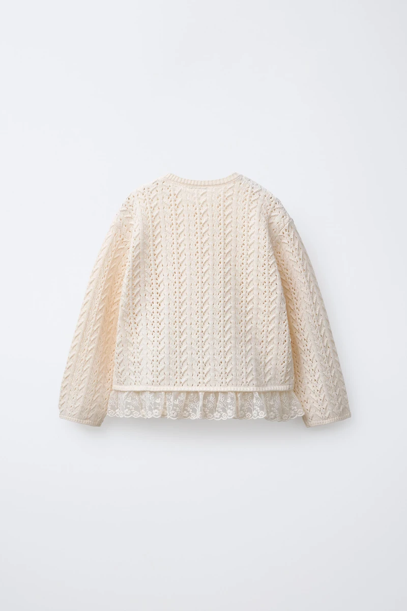 GILET EN MAILLE ROMANTIQUE
