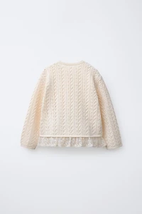 GILET EN MAILLE ROMANTIQUE