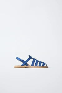 SANDALES STYLE PLAGE EN CUIR