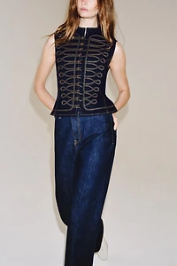 GILET EN JEAN AVEC BRANDENBOURGS ZW COLLECTION