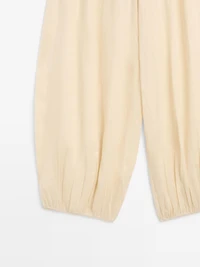 Pantalon bouffant fluide en ramie