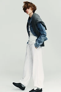 ADJUSTABLE HEM STRAIGHT BASIC FLEECE PANTS