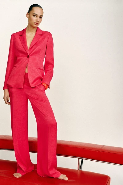 JACQUARD STRAIGHT LEG PANTS