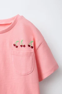 EMBROIDERED POCKET T-SHIRT