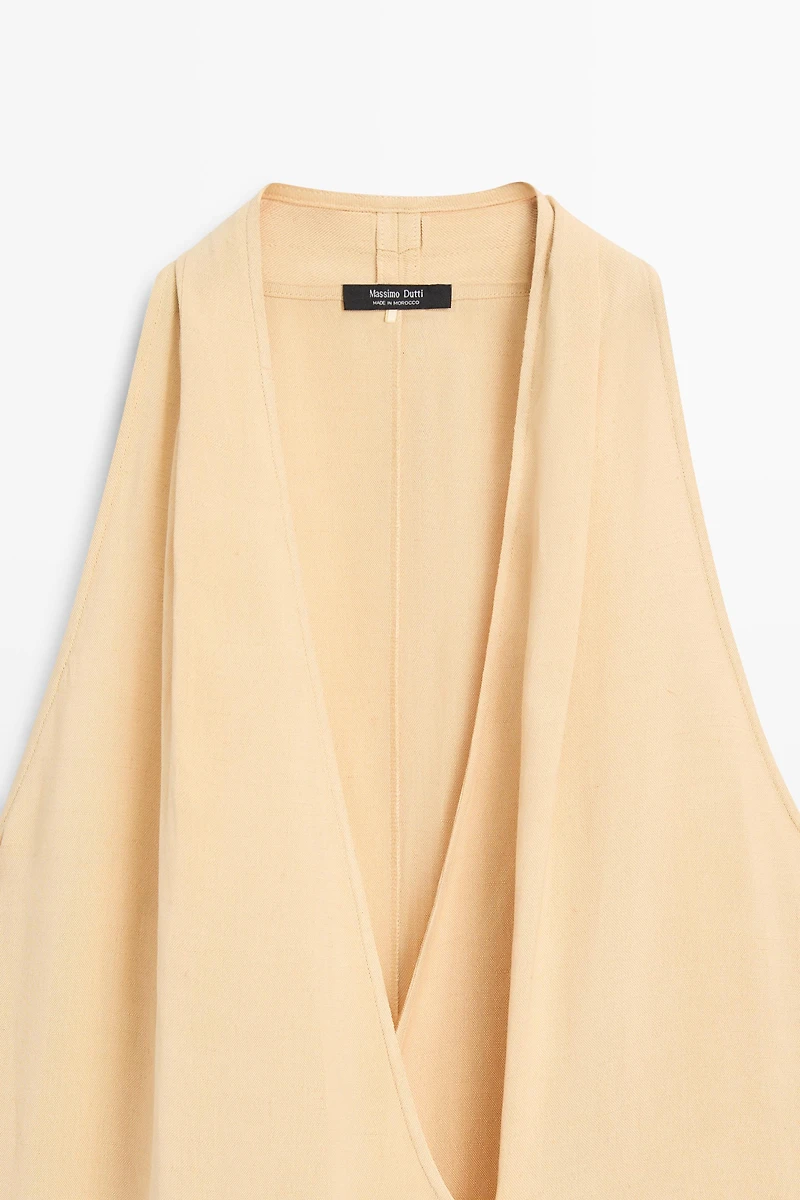 Midi dress with button detail