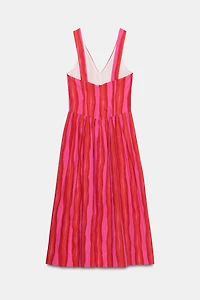 ROBE RAYURES BRANDEBOURGS