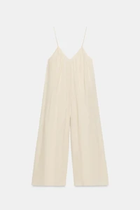 LONG TEXTURED STRAP JUMPSUIT