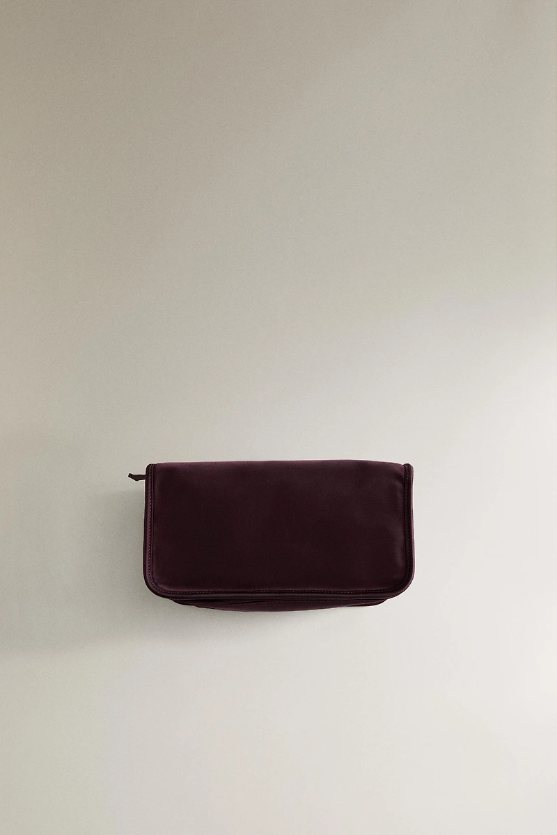 SATEEN OBJECT HOLDER MAKEUP BAG