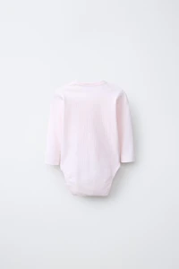 THREE-PACK OF RIBBED KIMONO NECK BODYSUITS
