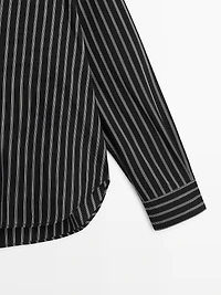Chemise à rayures en coton mélangé
