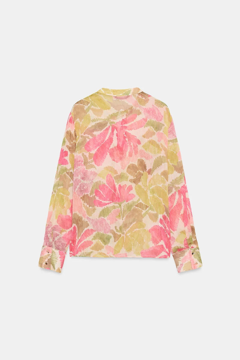 BLOUSE IMPRIMÉ FLORAL FANTAISIE