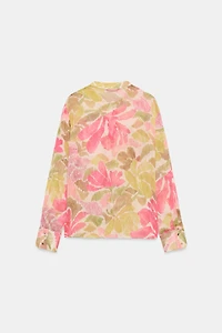 BLOUSE IMPRIMÉ FLORAL FANTAISIE