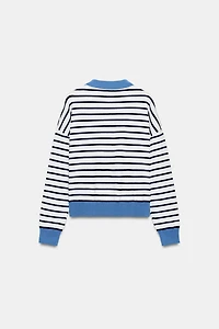 STRIPED KNIT POLO