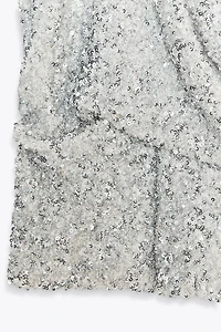 RUCHED SEQUIN TOP