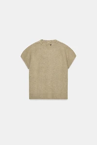 KNIT JUMPER WITH SHOULDER DETAIL