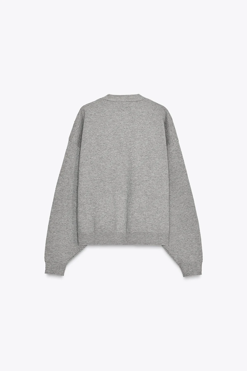 RIB KNIT SWEATSHIRT