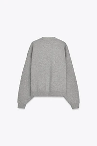 RIB KNIT SWEATSHIRT