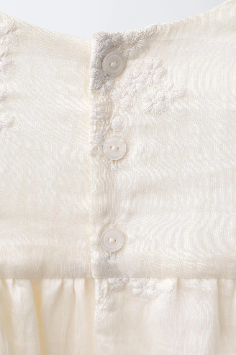 EMBROIDERED FLORAL ROMPER